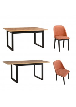 Stalo ir kėdžių komplektas - Ikon 3 + Monti 1